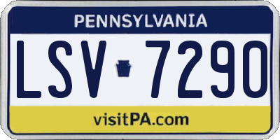 PA license plate LSV7290