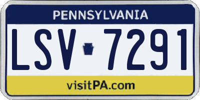 PA license plate LSV7291