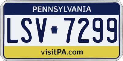 PA license plate LSV7299