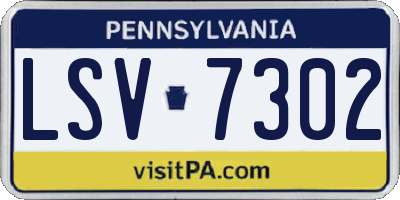 PA license plate LSV7302