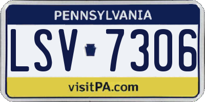 PA license plate LSV7306