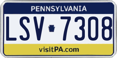 PA license plate LSV7308
