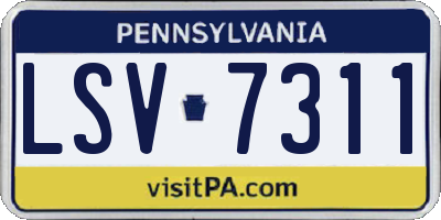 PA license plate LSV7311