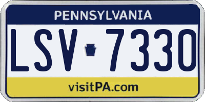 PA license plate LSV7330