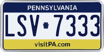 PA license plate LSV7333