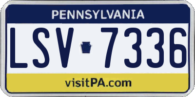 PA license plate LSV7336
