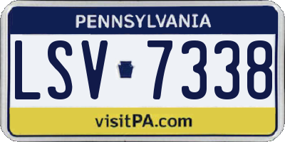 PA license plate LSV7338