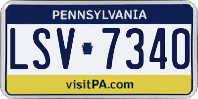PA license plate LSV7340
