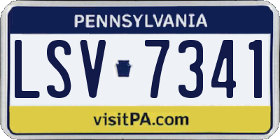 PA license plate LSV7341