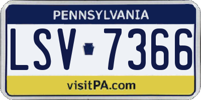PA license plate LSV7366