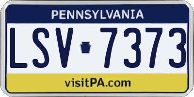 PA license plate LSV7373