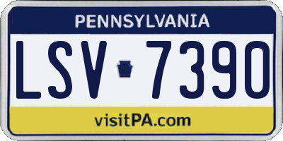 PA license plate LSV7390