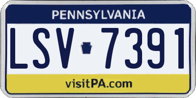 PA license plate LSV7391