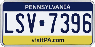 PA license plate LSV7396