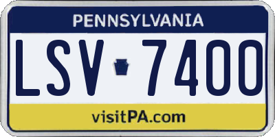 PA license plate LSV7400
