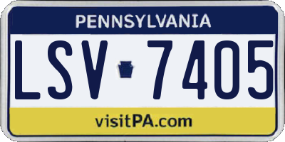 PA license plate LSV7405