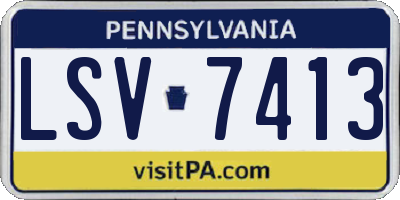 PA license plate LSV7413