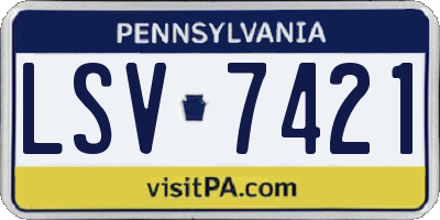 PA license plate LSV7421