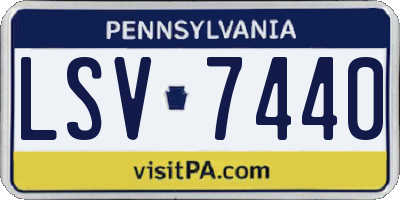 PA license plate LSV7440