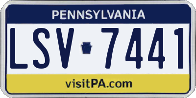 PA license plate LSV7441