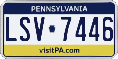PA license plate LSV7446