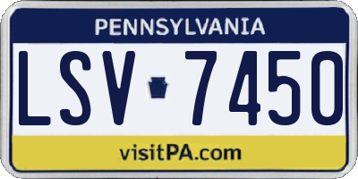 PA license plate LSV7450