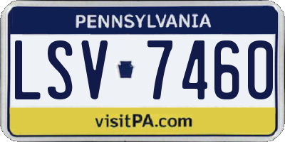 PA license plate LSV7460