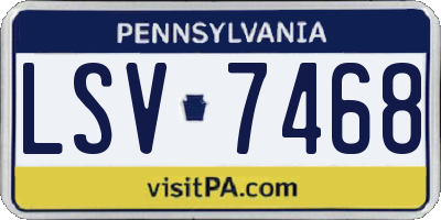 PA license plate LSV7468