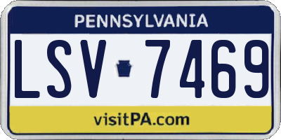 PA license plate LSV7469