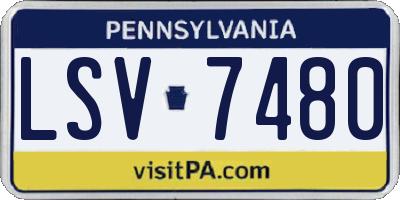 PA license plate LSV7480