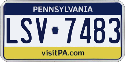 PA license plate LSV7483
