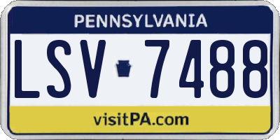 PA license plate LSV7488