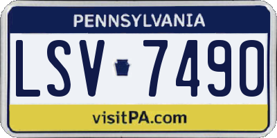 PA license plate LSV7490