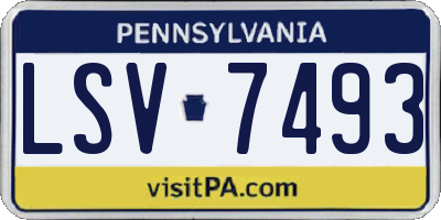 PA license plate LSV7493