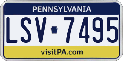 PA license plate LSV7495