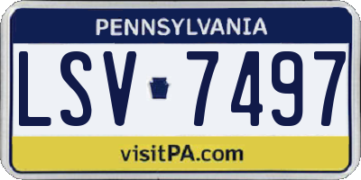 PA license plate LSV7497