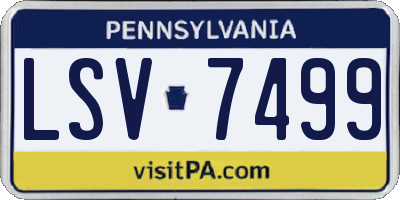 PA license plate LSV7499