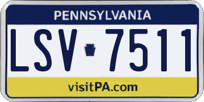 PA license plate LSV7511