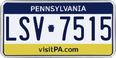 PA license plate LSV7515
