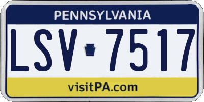 PA license plate LSV7517
