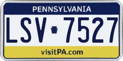 PA license plate LSV7527