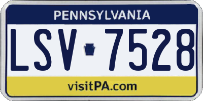 PA license plate LSV7528