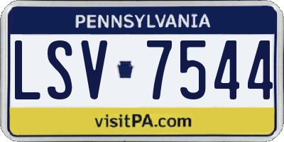 PA license plate LSV7544