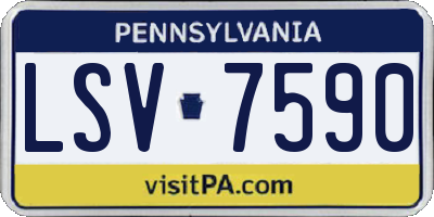 PA license plate LSV7590