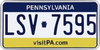PA license plate LSV7595