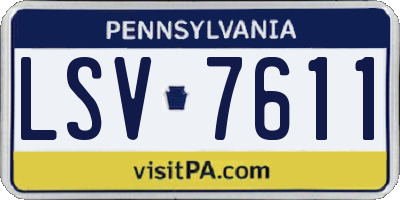 PA license plate LSV7611