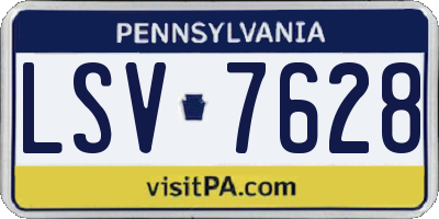 PA license plate LSV7628