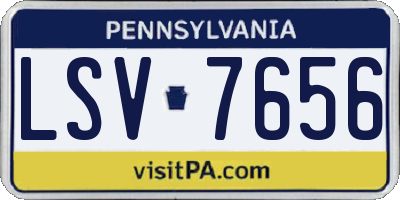 PA license plate LSV7656