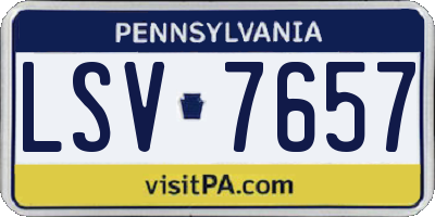 PA license plate LSV7657