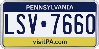 PA license plate LSV7660